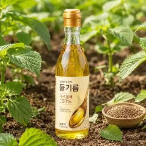 국산 다섯번 세척한 생들기름 350ml 저온압착 들기름