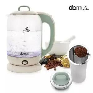 도무스 원터치 유리 보온 티포트 DK-T1795GF 가정용 전기 커피 포트 1.7L 분리세척