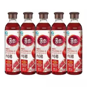 청정원 주스 마시는홍초 석류 900ml 5개 혼합음료 시원한 아이간식 간식 과즙음료