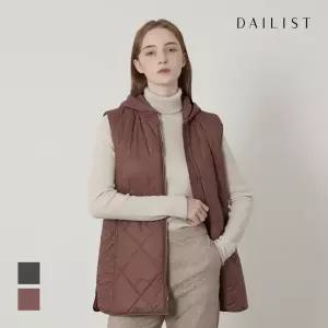 [데일리스트] 후드 롱기장 패딩베스트_MDEQCYW9181