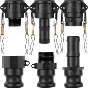 캠 락 피팅 키트 타입 ABCDEF 6개 1-1/2인치 NPT 나사식 및 그루브 호스 암·수 어댑터 캠록 커플링 소방