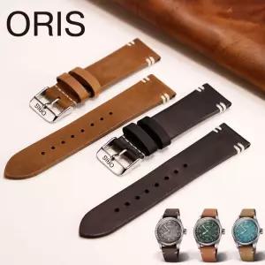 ORIS 오리스 호환 소가죽 시계줄 스트랩 밴드 빈티지 에비에이션 빅 크라운 65 리에디션