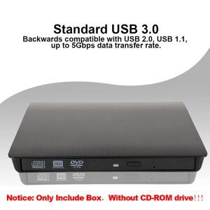 드라이브 인클로저 5Gbps 12.7mm USB 3.0 SATA 외부 DVD CD-ROM RW 플레이어 노트북 데스크탑 용 광학 케이