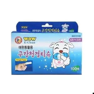 반려동물 와우이크린 구강 청결티슈 100매