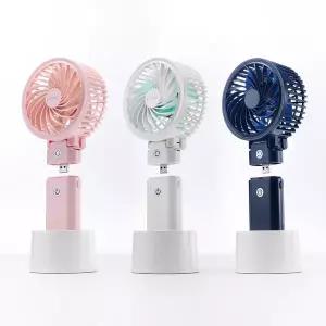 X7000 (크림색/3세대/c타입) 대용량 보조배터리 겸용 미니 휴대용선풍기 (크래들별매)