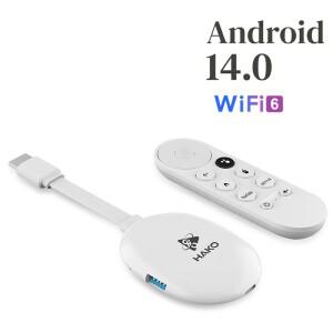 TV 스틱 RK3518 안드로이드 14.0 Wifi6 4K BT5.4 음성 어시스턴트 리모컨 스트리밍 미디어 플레이어 홈 스