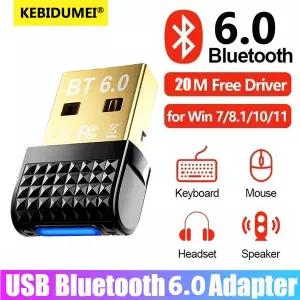 USB 블루투스 6.0 어댑터 수신기 및 송신기 키보드/마우스/헤드폰/스피커/프린터용 5.4 동글