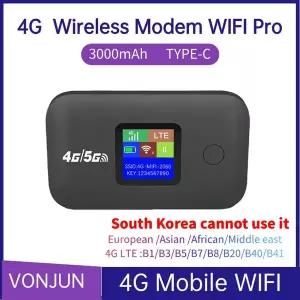 4G 모바일 와이파이 라우터 150Mbps LTE 무선 휴대용 포켓 미피 모뎀 핫스팟 심 카드 슬롯 포함 가정용