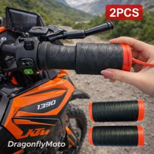 KTM 1390 슈퍼 어드벤처 듀크 R + 자체 수축식 미끄럼 방지 바이크 오토바이용 실리콘 핸들바 커버