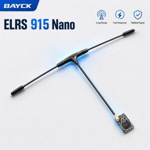 BAYCK ELRS 915MHz 나노 장거리 수신기 ExpressLRS 100mW 텔레미트리 RX (T 안테나 포함) WiFi 업데이트 FP