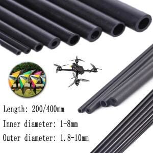 탄소 섬유  튜브 고 1.8mm 2mm 3M 호환m 4mm 5mm 6mm 7mm 10mm DIY 연/모형 비행기 쿼드콥터