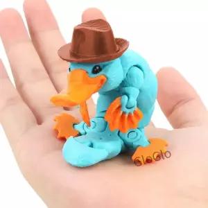 3D 프린팅 오리부리 오리새 시뮬레이션 동물 모델 집 장식 가동식 사무실