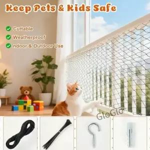 플라스틱 애완동물 발코니 보호망 내구성 있는 물림 방지 고양이 안전망 절단 가능 방수 창틀 울타리