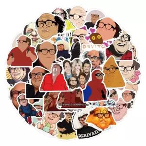 50PCS Danny Devito 만화 스티커 낙서 데칼 DIY 스크랩북 노트북 기타 자동차 자전거 스케이트 보드 선물