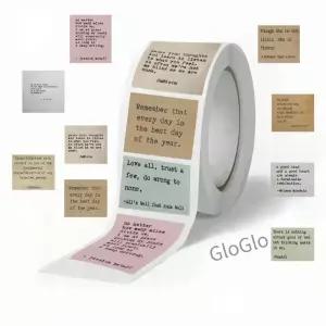 500pcs 레트로 따옴표 스티커 자기 확인 동기 부여 DIY 일기 노트북 수하물 스케이트 보드 낙서