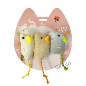 3pcs 새로운 플러시 시뮬레이션 마우스 고양이 물린 저항 스크래치 대화 형 새끼 대 한 Palying