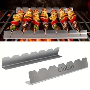 2pcs 케밥 랙 스탠드 꼬치 홀더 범용 바베큐에 주방 파티오 홈 야외 캠핑 도구 새로운