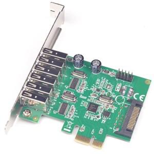 USB PCI 익스프레스 어댑터 6포트 확장 카드 USB2.0 e 컨버터 주변기기 인터페이스