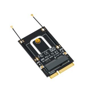 A+E 키 A M.2 NGFF를 미니 PCI-E 무선 WIFI 블루투스 호환 모듈로 변환하는 to MPCIe 어댑터 카드 컨버터