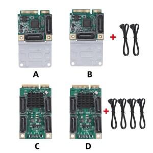 미니 PCI-E-SATA3.0 변환기 M.2 PCI-E 2.0 확장 카드 B+M 키 SSD 어댑터 5/2.5 Gbps 2/4 SATA 3.0