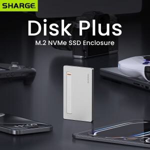 SHARGE Disk호환Plus M.2 NVMe SSD 인클로저 10Gbps USB C 3.2 Gen2 100W PD 맥북 호환 아이폰 호환용 외장