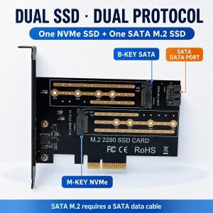 M.2 NVMe to PCIe X1/X4 어댑터 카드(SATA NGFF X4 모델 옵션 포함) 데스크탑 PC용 2230 2242 SSD 확장