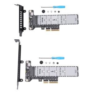 PCIe 5.0 to M.2 NVMe 어댑터 카드 풀 높이/로우 프로파일 브래킷 SSD X4 확장 (SATA용 아님)