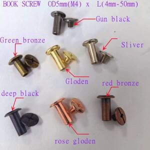10pcs-20pcs/lot D5(M4) 블랙 골든 실버 브론즈 컬러 시카고 스크류 계정표 버트  앨범
