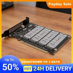 PCIE 익스프레스 5.0 Gen5 X16 분리형 분기형 RAID 카드 - 4X NVME M.2 NGFF SSD 어댑터