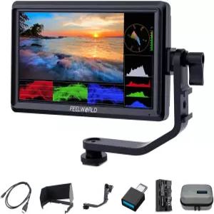 Feelworld FW568 V3-ANP55-AMC5 카메라용 LCD 모니터 6인치 IPS 초슬림 비디오 피킹 포커스 어시스트 소형