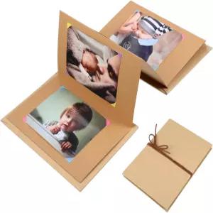 PTYZOOM 크래프트 사진 앨범 책 아코디언 스타일 빈티지 스크랩북 졸업 생일 기념일 결혼 기념품