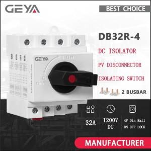 GEYA DB32R DC 태양광 절연 스위치 PV 디스커넥터 1200VDC 32A 4P DIN 레일 회전 핸들