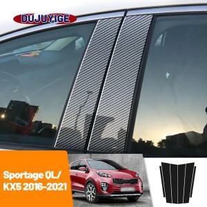 [호환품]Kia 호환 Sportage QL KX5 -   탄소 섬유 창문 열  B C 필러 포스트 커버  스티커