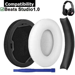 [호환품]교체용 이어 패드 쿠션 컵 커버 이어패드 수리 부품 Beats by Dr. Dre Studio 1.0(1세대) 헤드폰