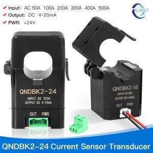 클램프 전류 트랜스미터 QNDBK2-16 AC 5A 10A 200A 4-20mA 스플릿 코어 변환기 센서 트랜스포머 CT
