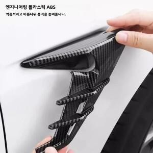 [호환품]2Pcs 자동차 사이드 카메라 보호 커버 스티커 장식 수정 액세서리 테슬라 호환 모델 3 Moel Y -