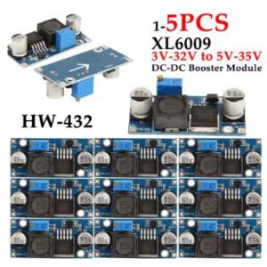 1-10PCS XL6009 4A 부스트 컨버터 스텝 업 조정 가능 15W 5-32V ~ 5-50V DC-DC 전원 공급 장치 모듈 LM2577