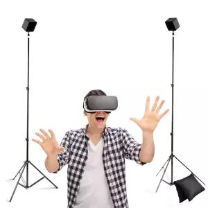 HTC Vive 베이스 션용 Skywin VR 삼각대 스탠드 - 2개 조절 가능 안정적인 트래킹 호환 센서 또는 Oculus