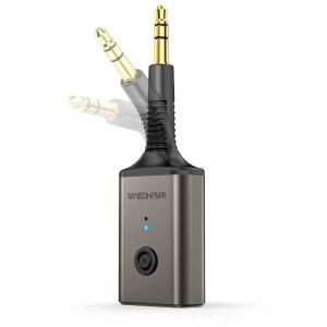 차량용 회전식 블루투스 5.3 무선 AUX 오디오 리시버 | 휴대용 3.5MM 어댑터 홈 스테레오 스피커 유선 헤드폰 핸즈프리 통화 지원