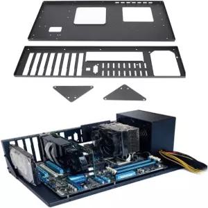 MK 01 DIY 게이밍 컴퓨터 케이스 - ATX/ITX 마더보드 호환 오픈 섀시 랙 305x245mm SSD 접근 가능 차체
