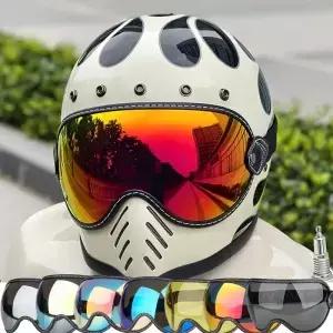 벨 TT CO Moto2 헬멧 버블 바이저 외부 라이딩 UV 보호 페이스 고글 용 레트로 오토바이 라이더