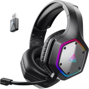ENC 마이크 RGB 20ms 지연 시간 120H 배터리 7.1 서라운드 사운드 헤드셋 3.5mm 오디오 케이블을 갖춘 PS5