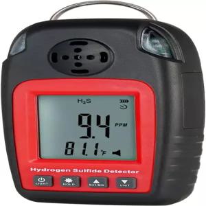버저 및 적색 표시등 알람이 있는 0~100ppm H2S 가스 검출기의 모니터 디지털 클립 LCD 백라이트 황화수소