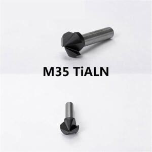 90도 M35 코발트 TiAlN 코팅 모따기 카운터싱크 드릴 비트 3 플루터 디버링 스테인레스 리밍 커터