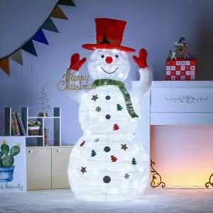 헬프그린 대형 눈사람 150cm LED 8개모드 크리스마스트리 아파트 카페 포토존 성탄절장식