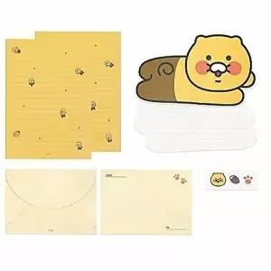 고품질 카카오프렌즈 춘식이 형태 편지지 접이식 발라당 개 (1개입) 생일봉투 생일선물 다꾸스티커 WFR23C