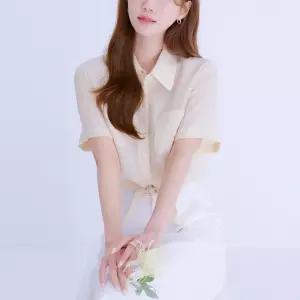 [로엠] 매듭 크롭 셔츠 (RMYWE26R17-O)