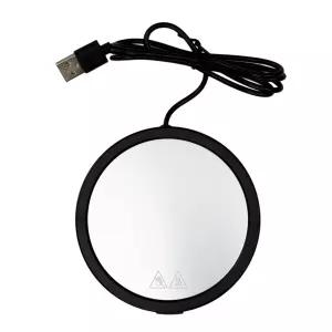 Flylin 데스크탑 USB 전기 머그 워머 커피 히터 패드 블랙