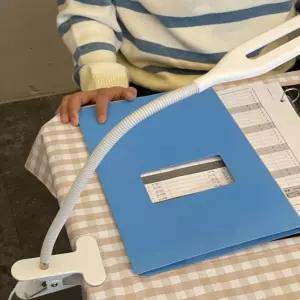 LED독서등 USB 집게 독서등 스탠드 화이트