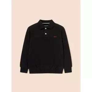 [BEANPOLE KIDS] [Essential] Daily soft 칼라넥 티셔츠  블랙 (BI6941UE45)
